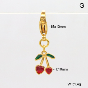 6BC000201aakl-908  Enamel & Czech Stones  Stainless Steel Bikini Charms