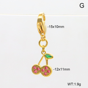 6BC000202aakl-908  Enamel & Czech Stones  Stainless Steel Bikini Charms