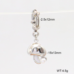 6BC000224vbpb-908  Czech Stones & Plastic Imitation Pearls  Stainless Steel Bikini Charms