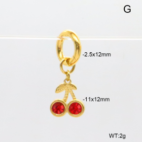 6BC000243vhha-908  Czech Stones  Stainless Steel Bikini Charms