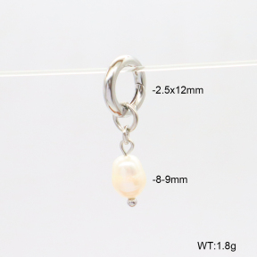 6BC000251vbpb-908  Cultured Freshwater Pearls  Stainless Steel Bikini Charms