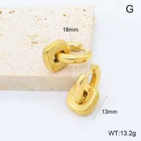 GEE002769bhia-066  316 Pin 18K PVD,Handmade Polished  Stainless Steel Earrings  BC25100364E