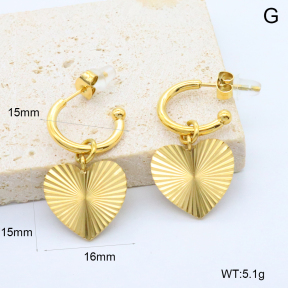 GEE002833bhia-066  316 Pin 18K PVD,Handmade Polished  Stainless Steel Earrings  BC25100352E