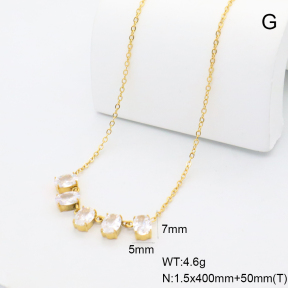 GEN002244vhkb-066  18K PVD Zircon,Handmade Polished  Stainless Steel Necklace  BC25110392N-2