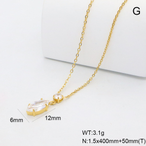 GEN002248bhva-066  18K PVD Zircon,Handmade Polished  Stainless Steel Necklace  BC24070666N-5