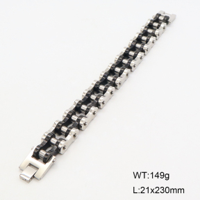 2B2005003bkab-397  Stainless Steel Bracelet