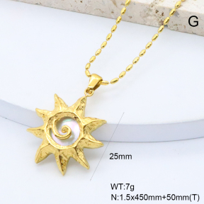 GEN002272bhva-066  18K PVD Shell,Handmade Polished  Stainless Steel Necklace  BC25070190N-WT