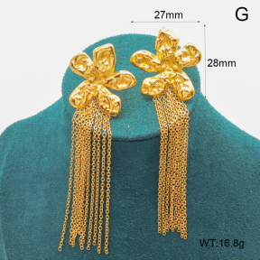 GEE002568vhkb-066  316 Pin,Handmade Polished  Stainless Steel Earrings  BC24090062E-2