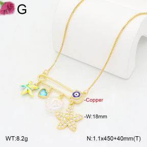F2N300438vbnl-J81  Fashion Copper Necklace