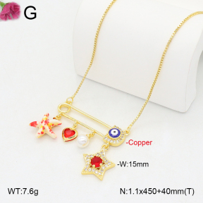 F2N300439vbnl-J81  Fashion Copper Necklace