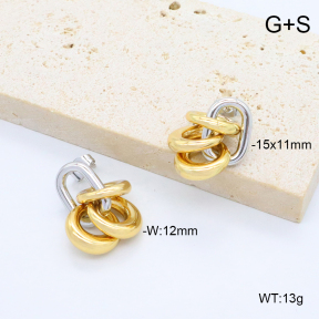 6E2007439bbln-G038  316 Pin  Stainless Steel Earrings