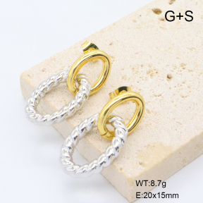 6E2007447abli-G038  316 Pin  Stainless Steel Earrings