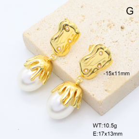 6E3002820bbnh-G038  316 Pin  Stainless Steel Earrings