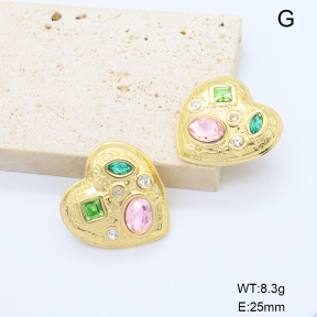 6E4004664bblp-G038  316 Pin Czech Stones  Stainless Steel Earrings