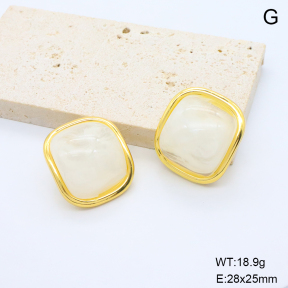 6E4004680bbni-G038  316 Pin Resin  Stainless Steel Earrings