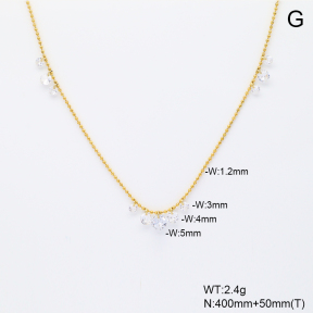6N4004600bhva-908  Zircon  Stainless Steel Necklace