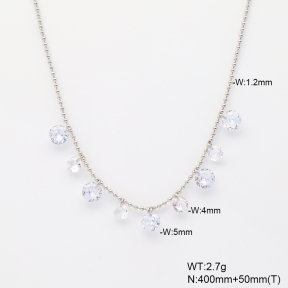 6N4004605vbpb-908  Zircon  Stainless Steel Necklace