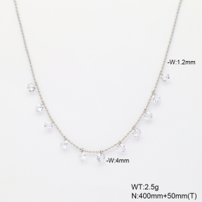 6N4004607vbpb-908  Zircon  Stainless Steel Necklace