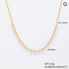 6N4004608bhia-908  Zircon  Stainless Steel Necklace