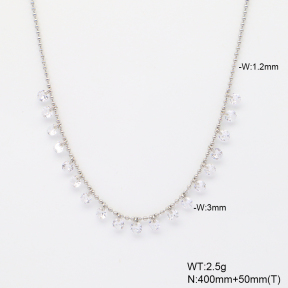 6N4004609vhha-908  Zircon  Stainless Steel Necklace