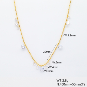 6N4004610bhva-908  Zircon  Stainless Steel Necklace