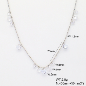 6N4004611vbpb-908  Zircon  Stainless Steel Necklace