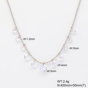6N4004613vbpb-908  Zircon  Stainless Steel Necklace