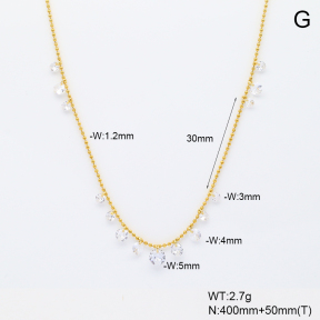 6N4004614vhha-908  Zircon  Stainless Steel Necklace