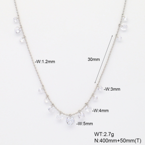 6N4004615bhva-908  Zircon  Stainless Steel Necklace