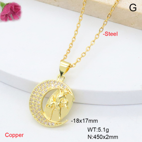 F6N409305vail-L002  Fashion Copper Necklace