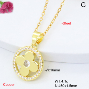 F6N409309avja-L002  Fashion Copper Necklace