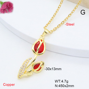 F6N409327avja-L002  Fashion Copper Necklace