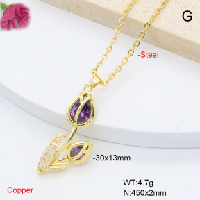 F6N409330avja-L002  Fashion Copper Necklace