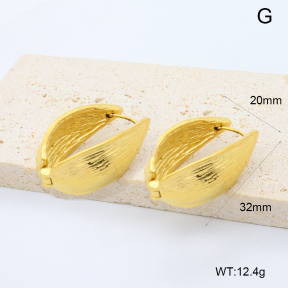 GEE002848bhia-066  316 Pin 18K PVD,Handmade Polished  Stainless Steel Earrings  BC25120481E