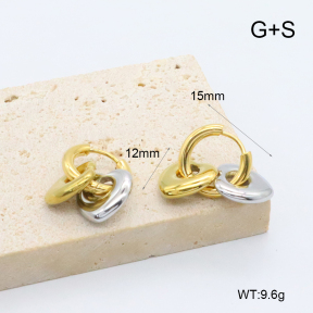 GEE002931bhia-066  316 Pin 18K PVD,Handmade Polished  Stainless Steel Earrings  BC25100360E-2-PS