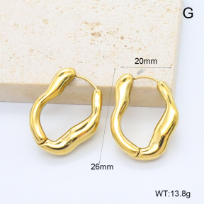 GEE002947bhia-066  316 Pin 18K PVD,Handmade Polished  Stainless Steel Earrings  BC26030080E