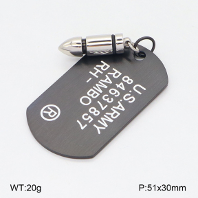 2P2005449bbov-239  Stainless Steel Pendant