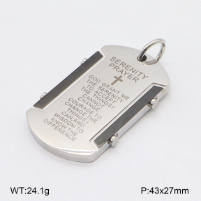 2P2005500bbov-239  Stainless Steel Pendant