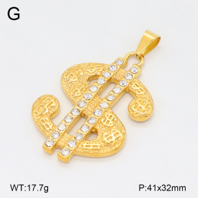 2P4001621bbov-239  Stainless Steel Pendant