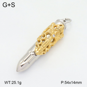 2P4001634bbov-239  Stainless Steel Pendant