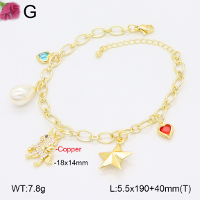 F2B301463bbov-J72  Fashion Copper Bracelet