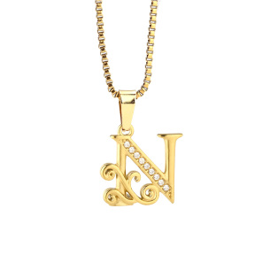 6N4004672vbll-691  Necklace Size：40+5cm  Stainless Steel Necklace  DN0123NG
