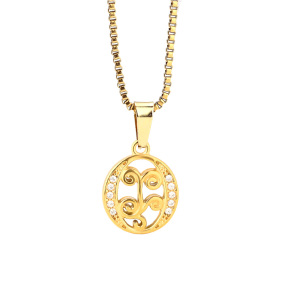 6N4004674vbll-691  Necklace Size：40+5cm  Stainless Steel Necklace  DN0123OG