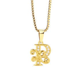 6N4004676vbll-691  Necklace Size：40+5cm  Stainless Steel Necklace  DN0123PG