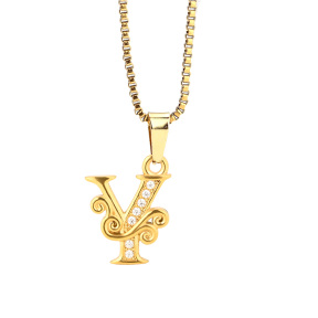 6N4004694vbll-691  Necklace Size：40+5cm  Stainless Steel Necklace  DN0123YG