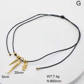 GEN002372vhmv-066  18K PVD ,Handmade Polished  Stainless Steel Necklace  BC26010066N-3