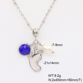 6N4004698vbpb-908  Cultured Freshwater Pearls  Stainless Steel Necklace