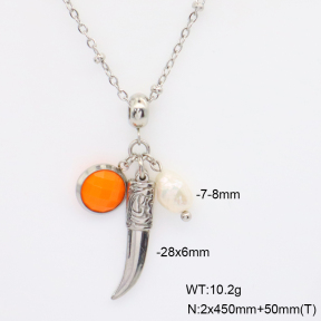 6N4004704vbpb-908  Cultured Freshwater Pearls  Stainless Steel Necklace