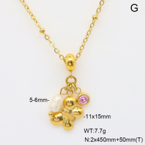 6N4004711bvpl-908  Cultured Freshwater Pearls  Stainless Steel Necklace