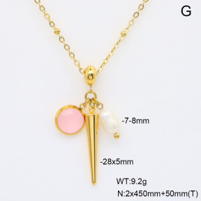 6N4004717bhva-908  Cultured Freshwater Pearls  Stainless Steel Necklace